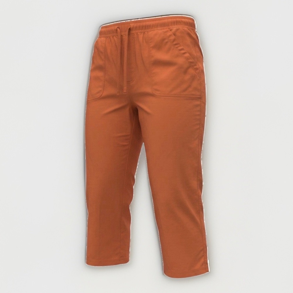 Title Nine Brash Scout XL Ankle Pants Crop Ripstop Drawstring Terracotta Orange